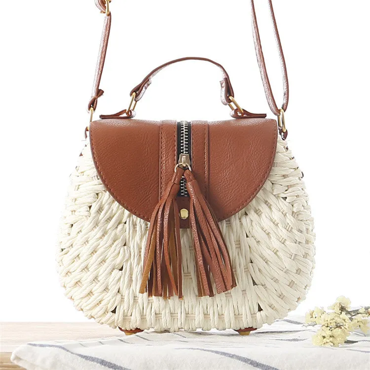 2020 Famous Designer Ladies Woven Knitting Messenger Crossbody Bags New Summer Bohemian Women Tassel