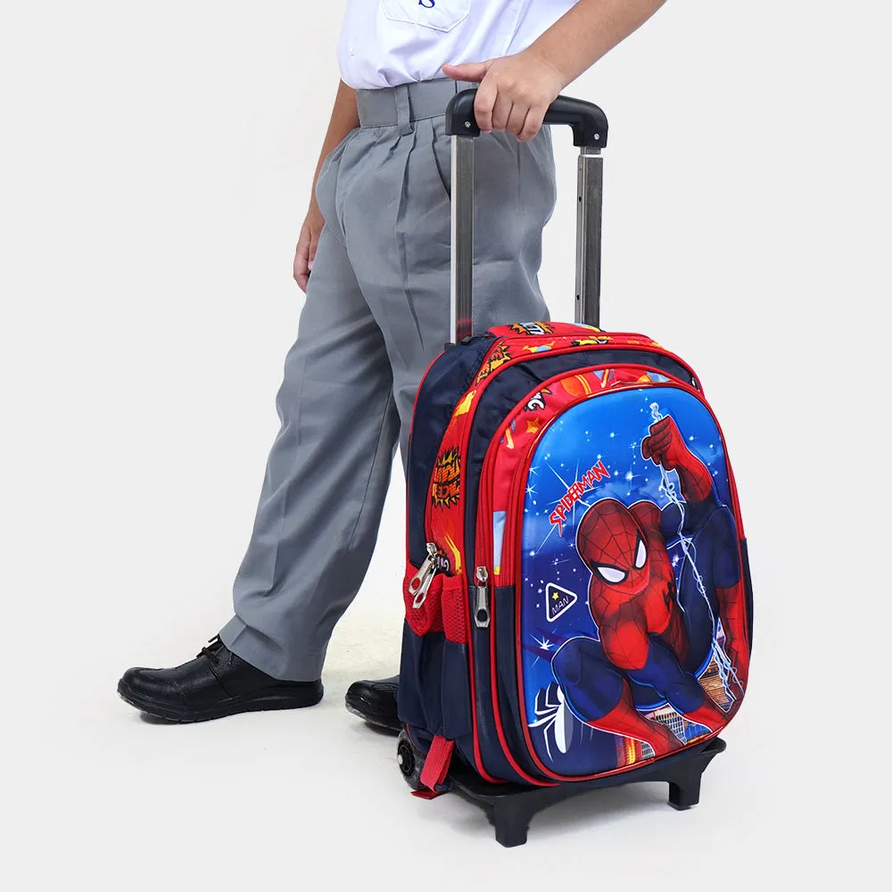 Action Hero School Bag With Trolley 3in1 - Blue/Red