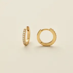 April Birthstone Hoop Earrings