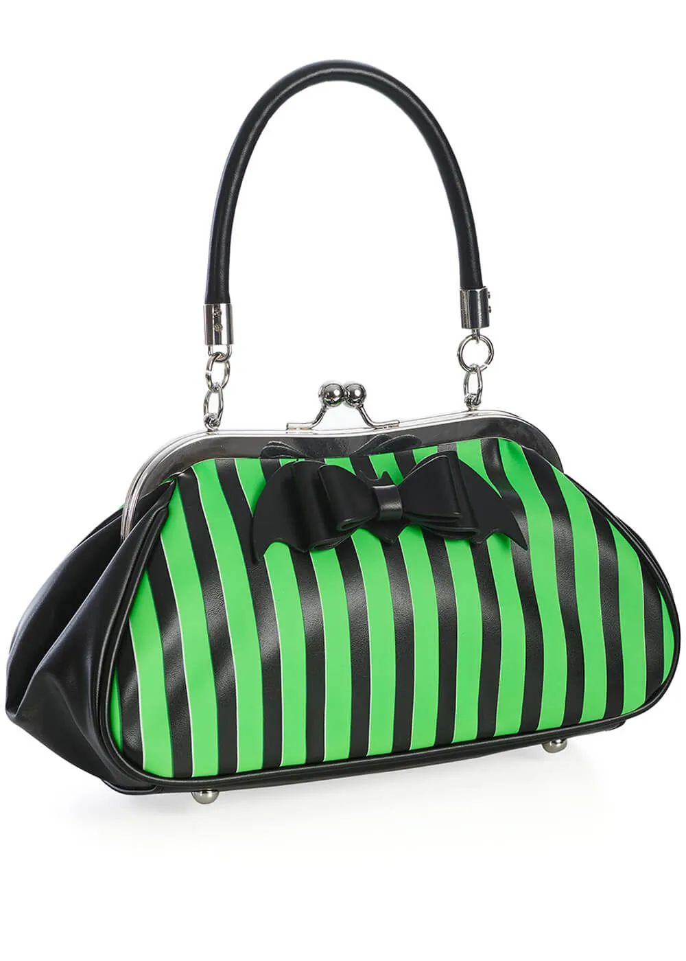 Banned Night of Mystery Stripe Bag Green