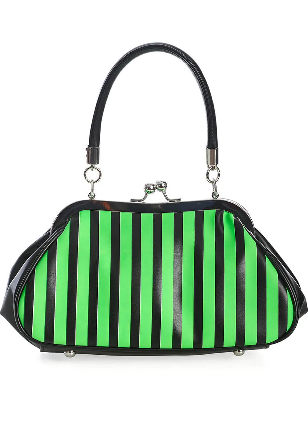 Banned Night of Mystery Stripe Bag Green