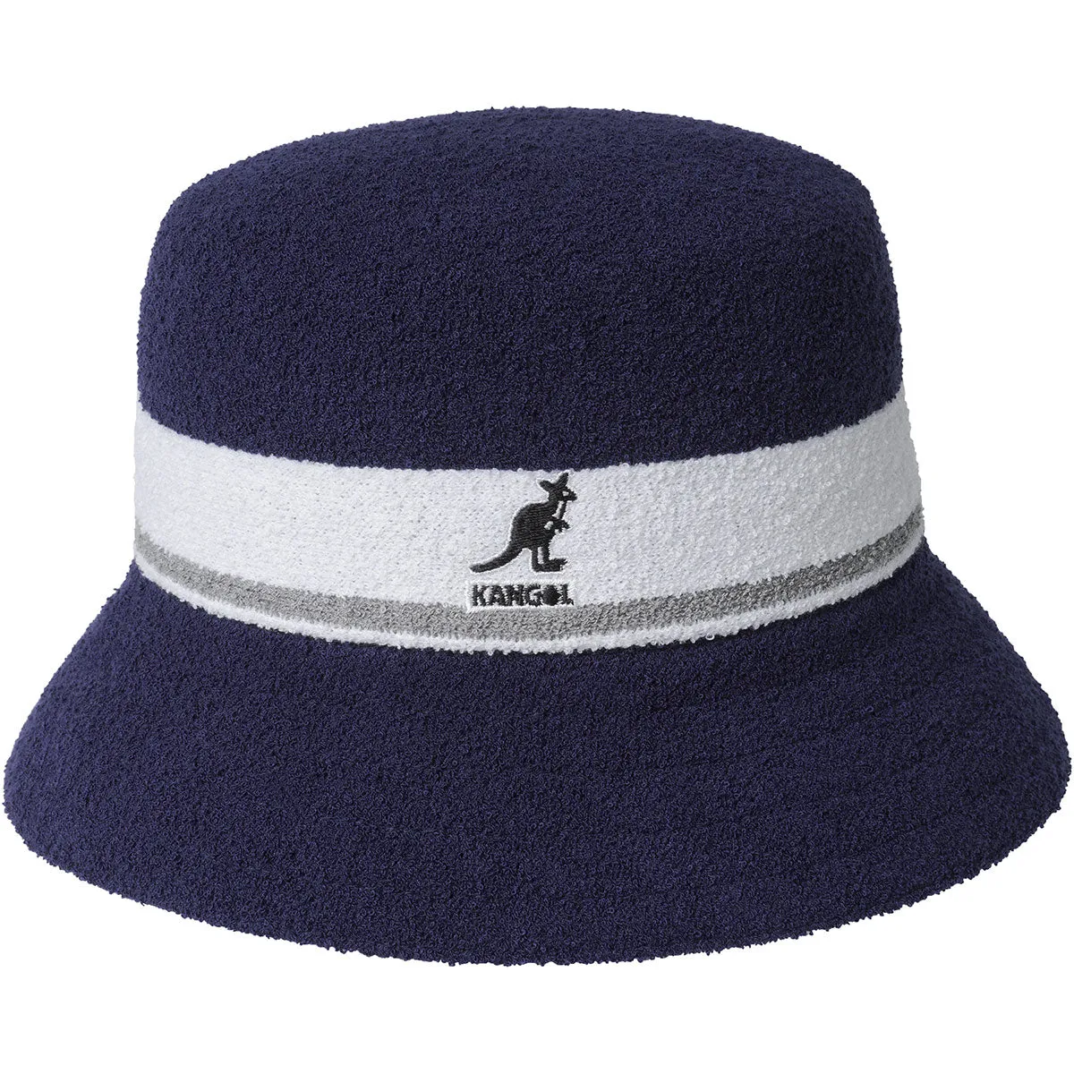 BERMUDA STRIPE BUCKET HAT - NAVY / WHITE