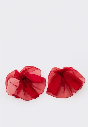 Big Celine Earrings - Red