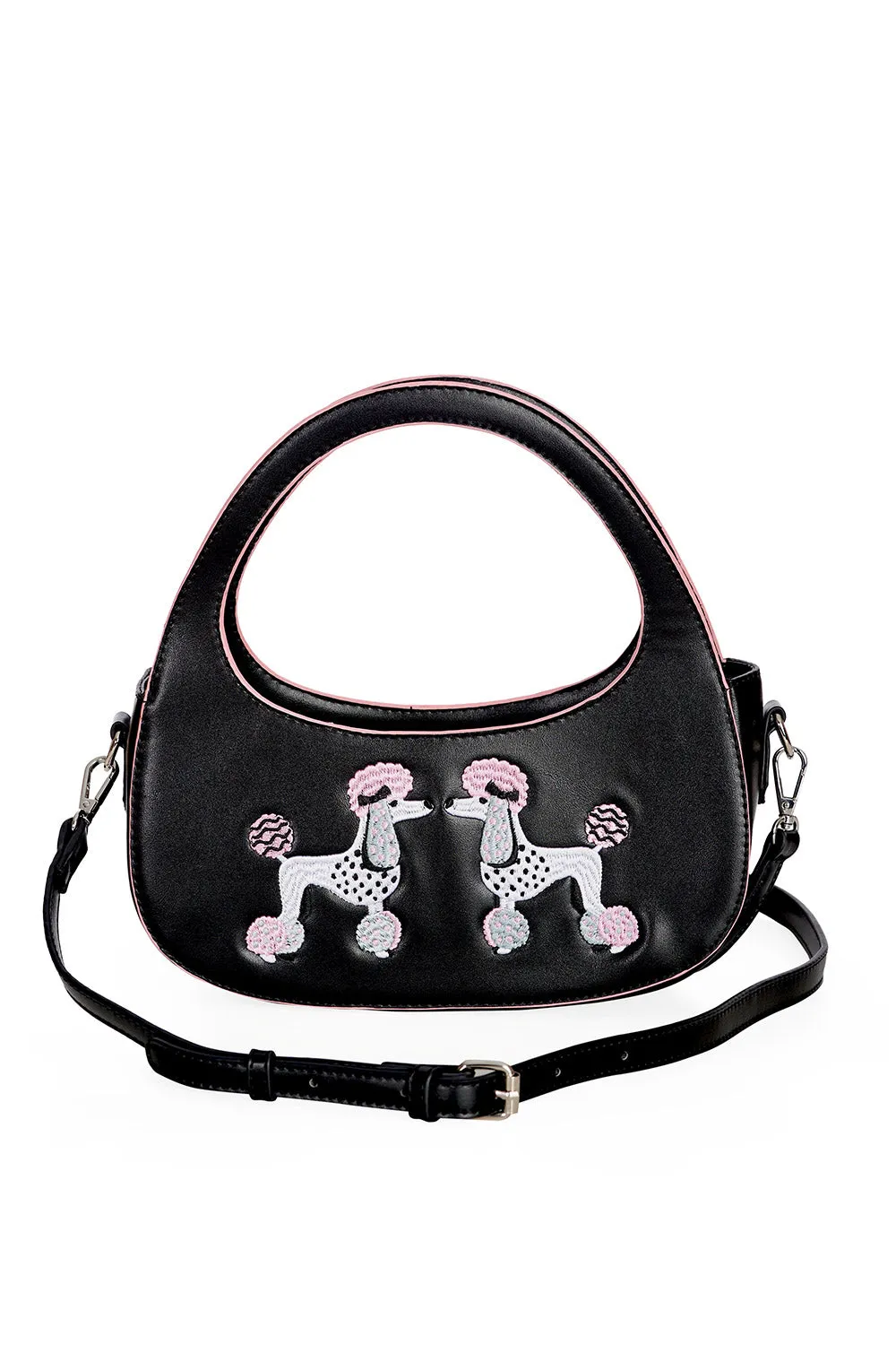 Black and Pink Poodle Purse