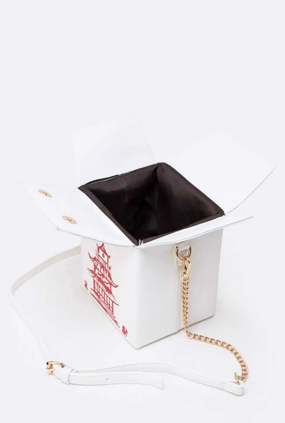 Black Chinese Take Out Box Purse