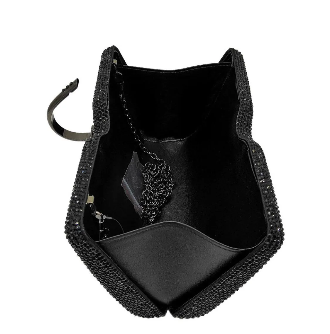 BLACK CRYSTAL EVENING CLUTCH