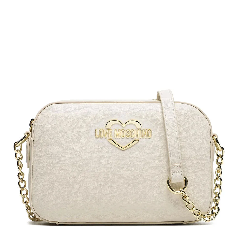 Borsa Donna a Tracolla con Micro Clutch LOVE MOSCHINO linea Hollies Avorio