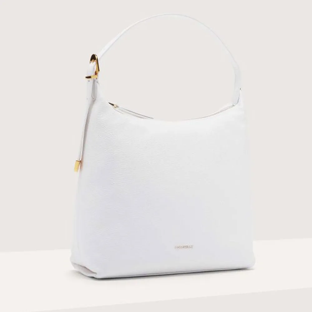 Borsa Donna Hobo a Spalla COCCINELLE in Pelle Linea Gleen colore Brillant White