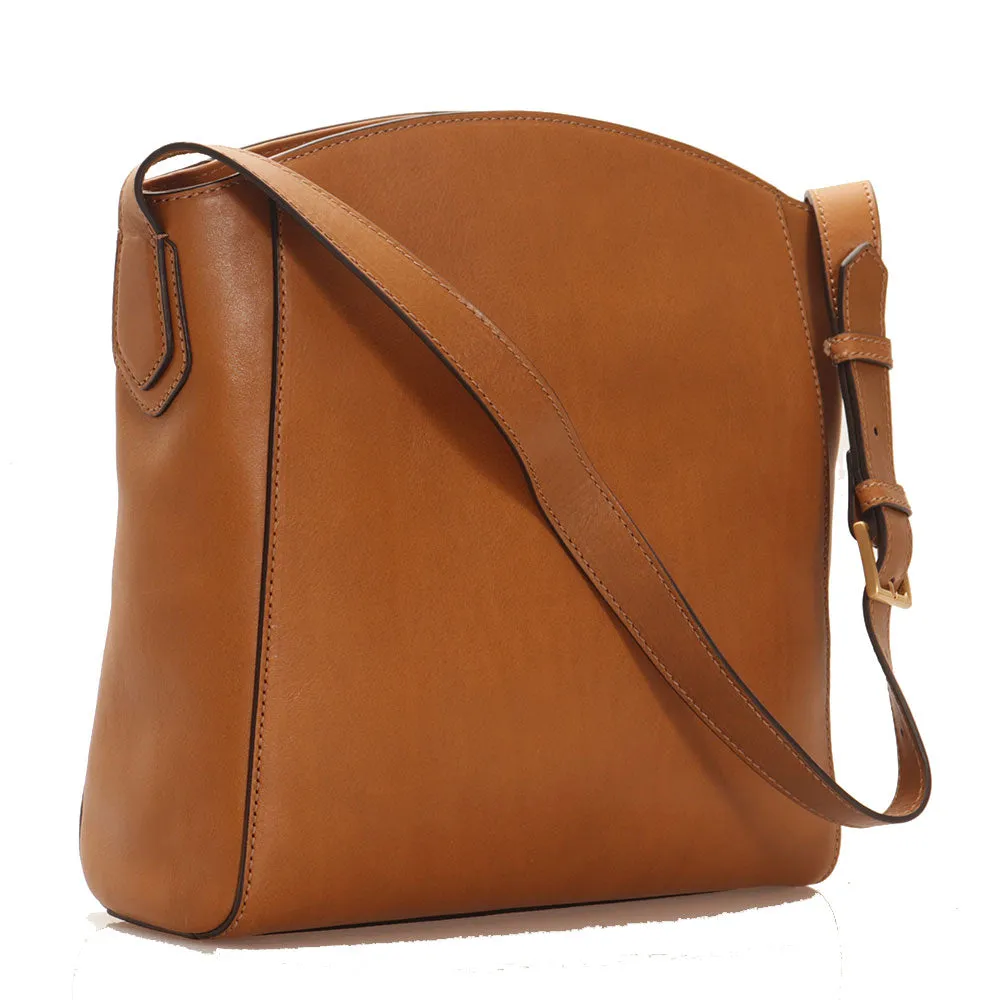 Borsa Donna Hobo THE BRIDGE linea Costanza in Pelle color Cognac