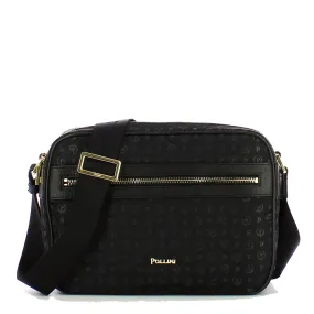 Borsa Donna Messenger a Tracolla POLLINI Linea Heritage Logo Soft Nero e Nero