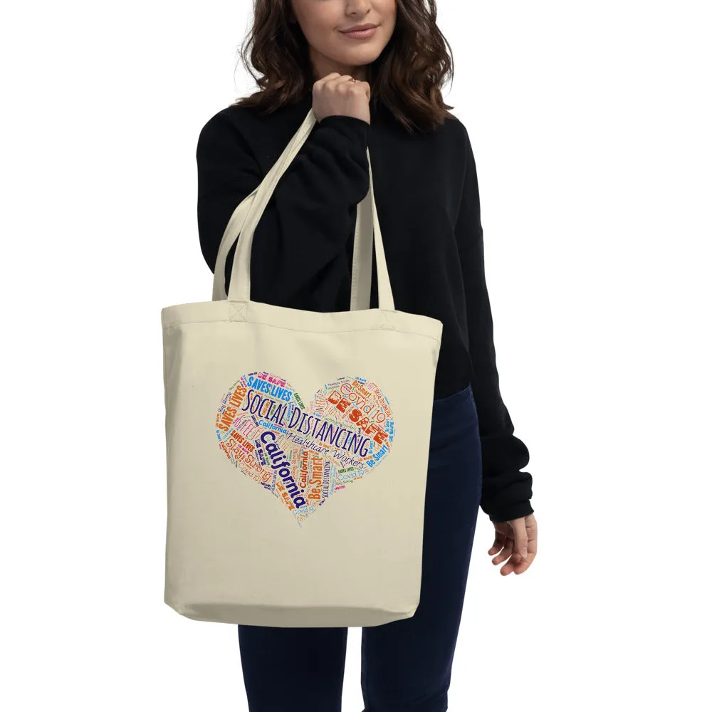 California - Social Distancing Tote Bag - Eco Friendly