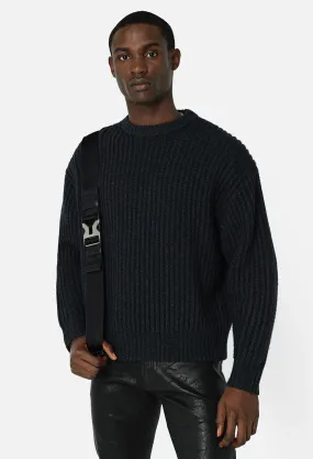 Capri Cashmere Crew / Charcoal