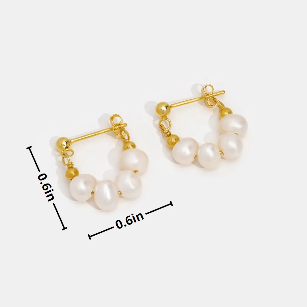 Celine Pearl Hoop Earrings