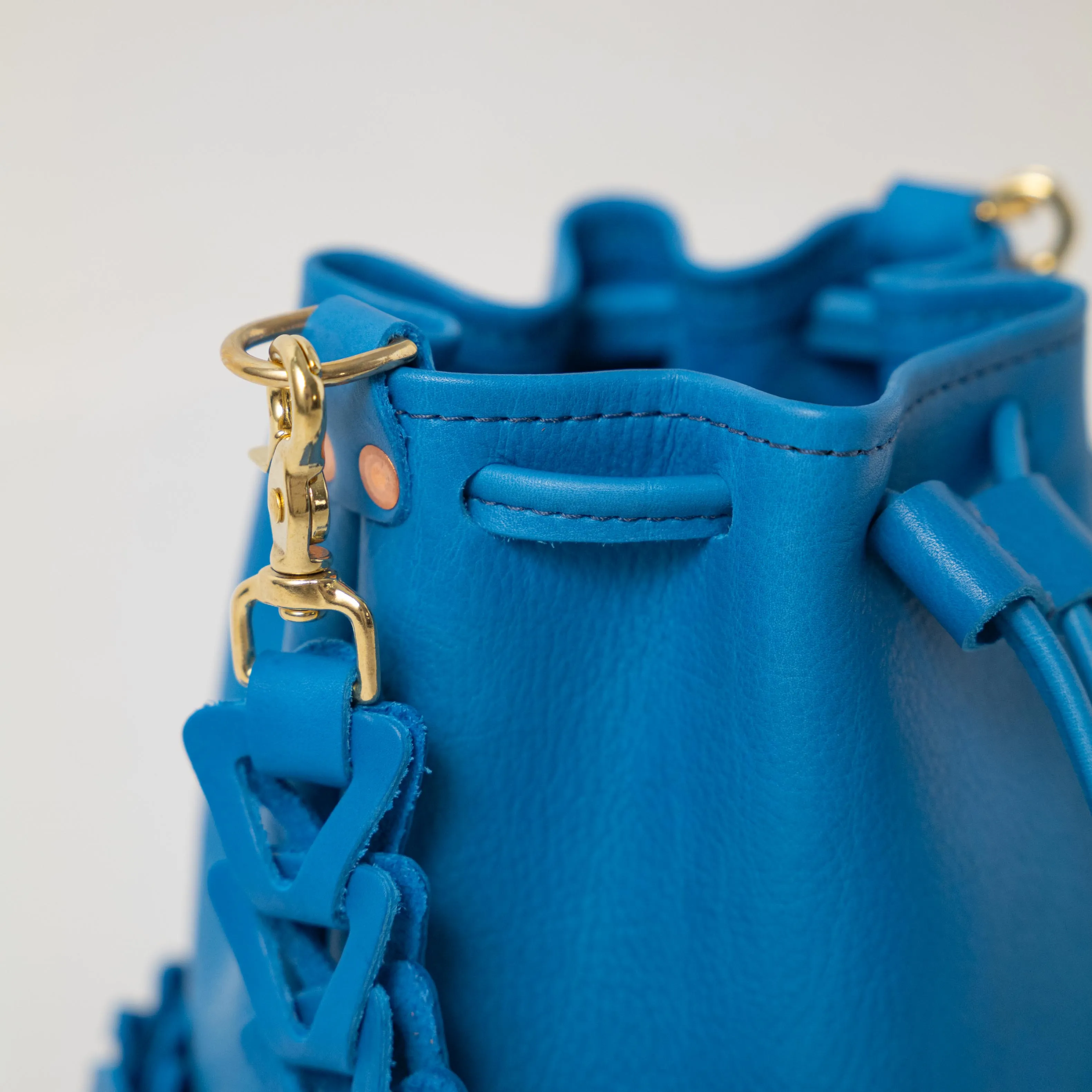 Cerulean Cypress Mini Bucket Bag