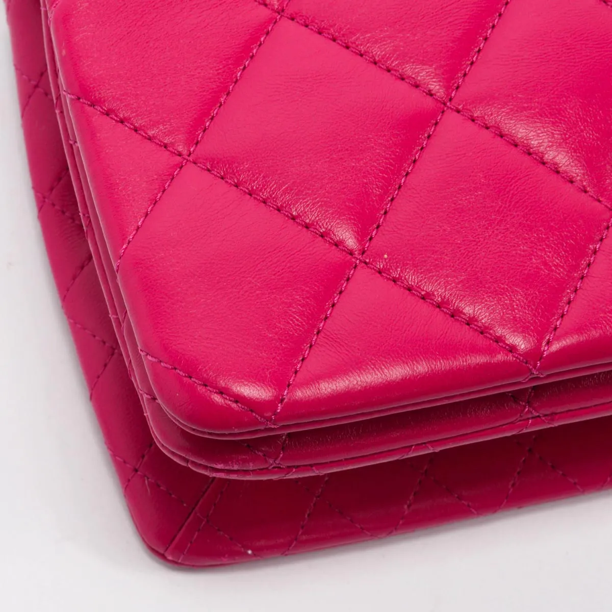 Chanel Fuchsia Quilted Lambskin On And On Chain Bag