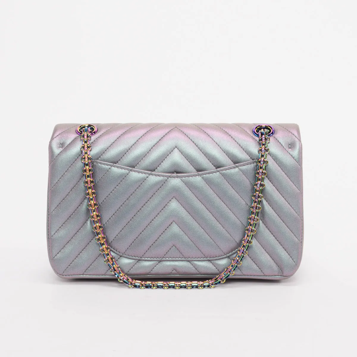 Chanel Purple Iridescent Chevron Reissue 2.55 Bag 225