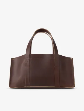 Classic Utility Leather Bag in Brown