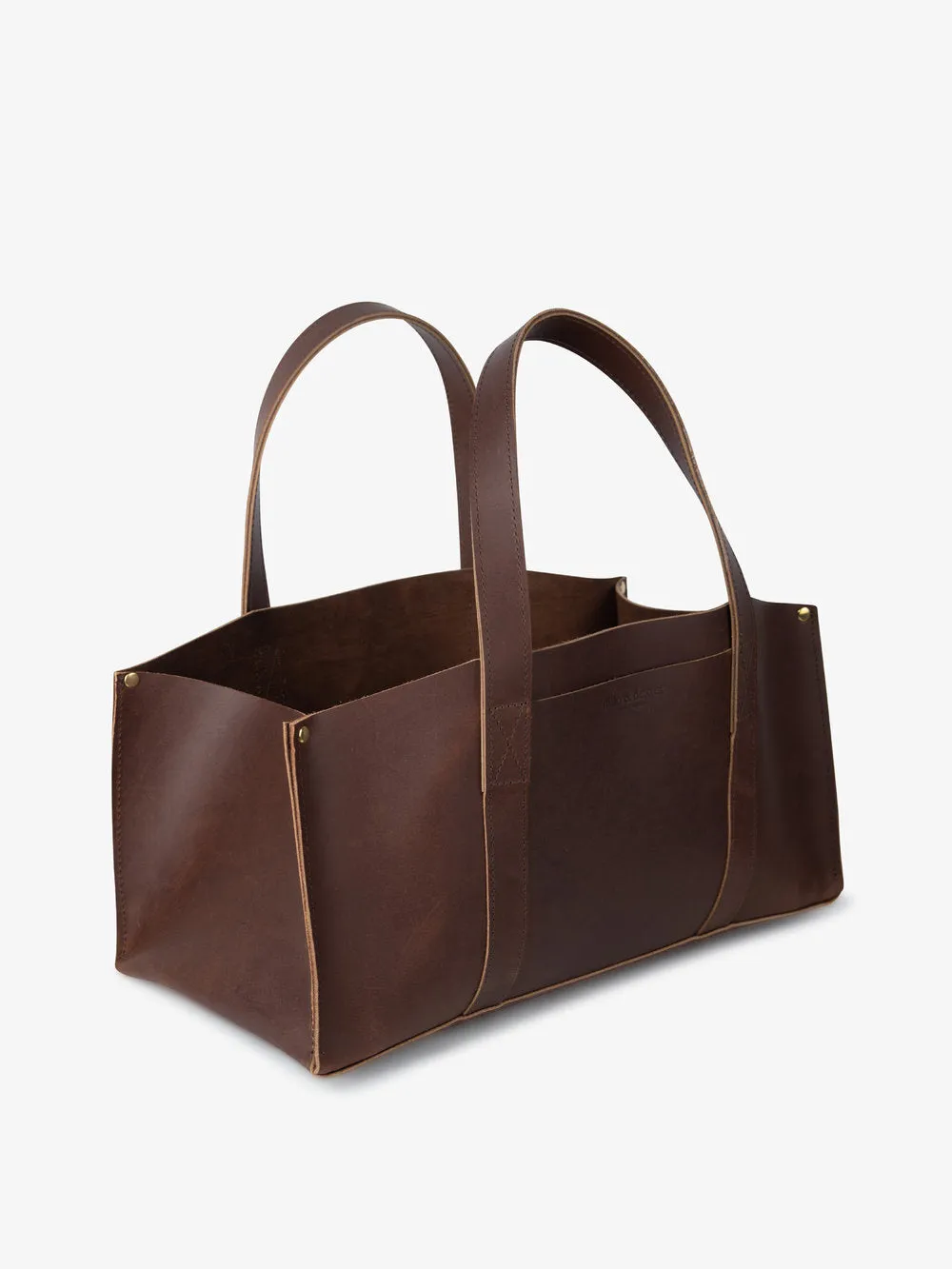 Classic Utility Leather Bag in Brown