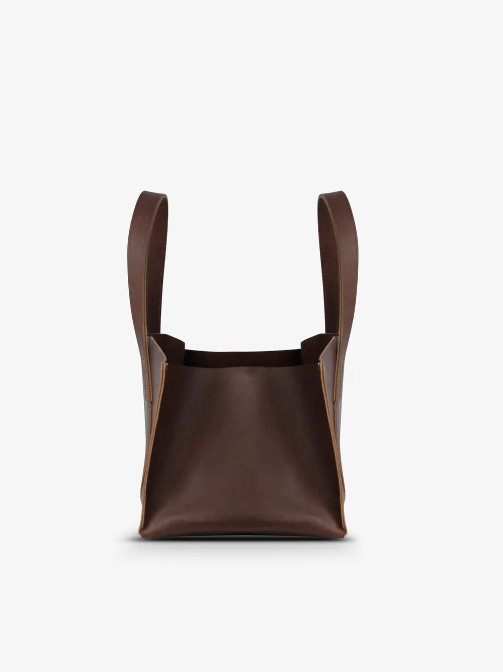 Classic Utility Leather Bag in Brown