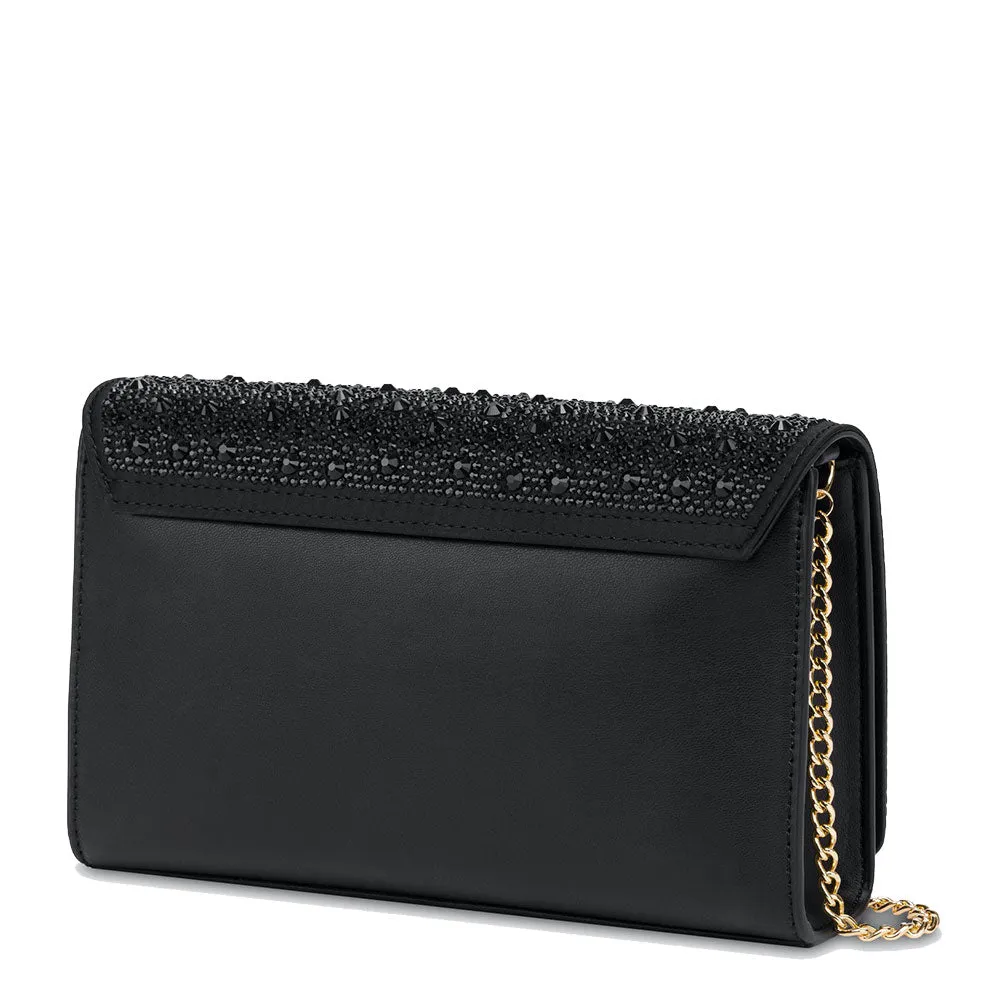 Clutch Donna con Strass LOVE MOSCHINO linea Gift Capsule colore Nero