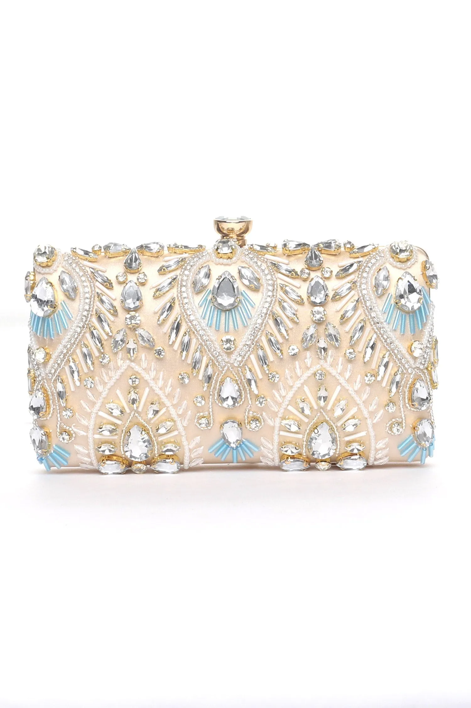 EMBELLISHED CLUTCH-GOLD