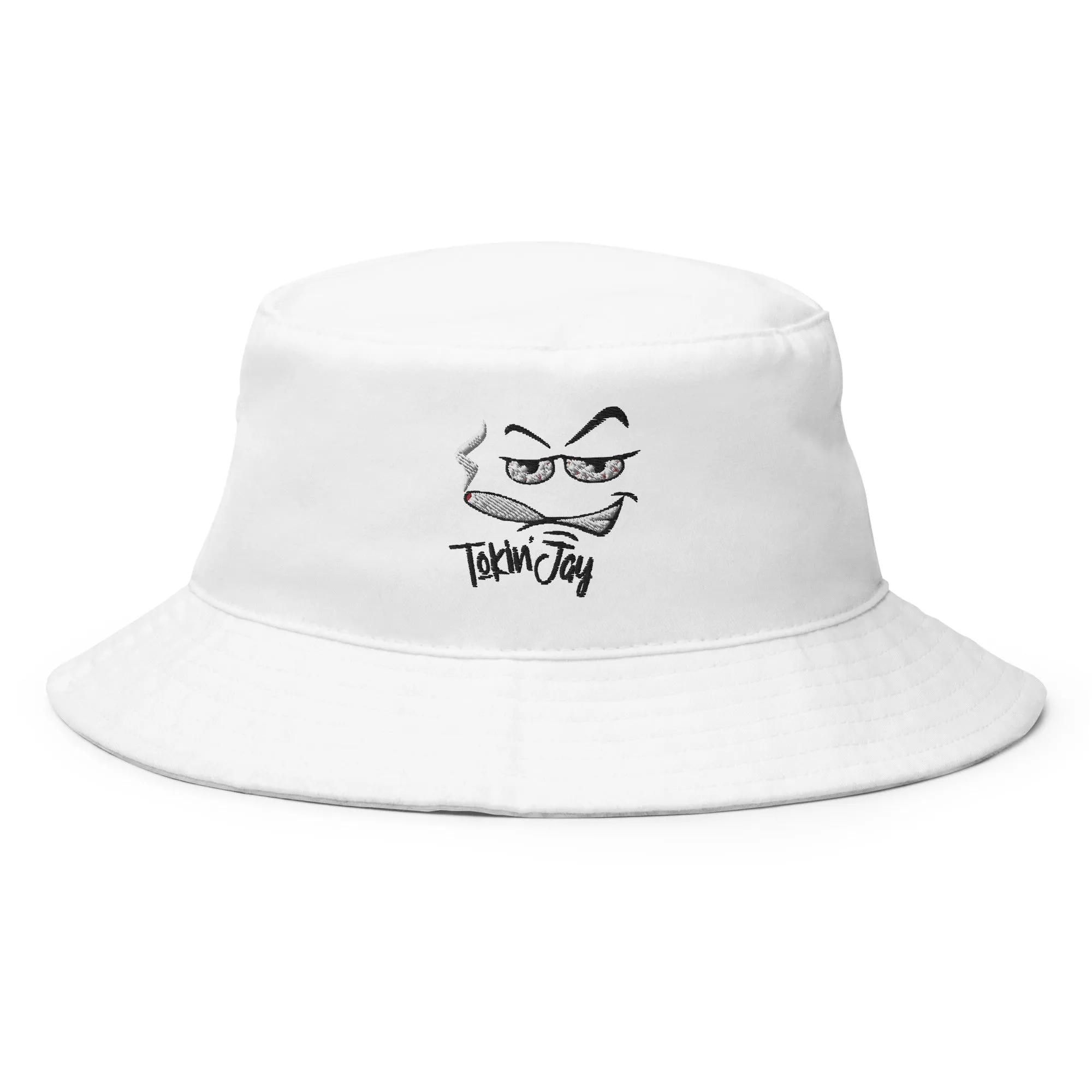 Embroidered Stoner And Marijuana Theme Bucket Hat