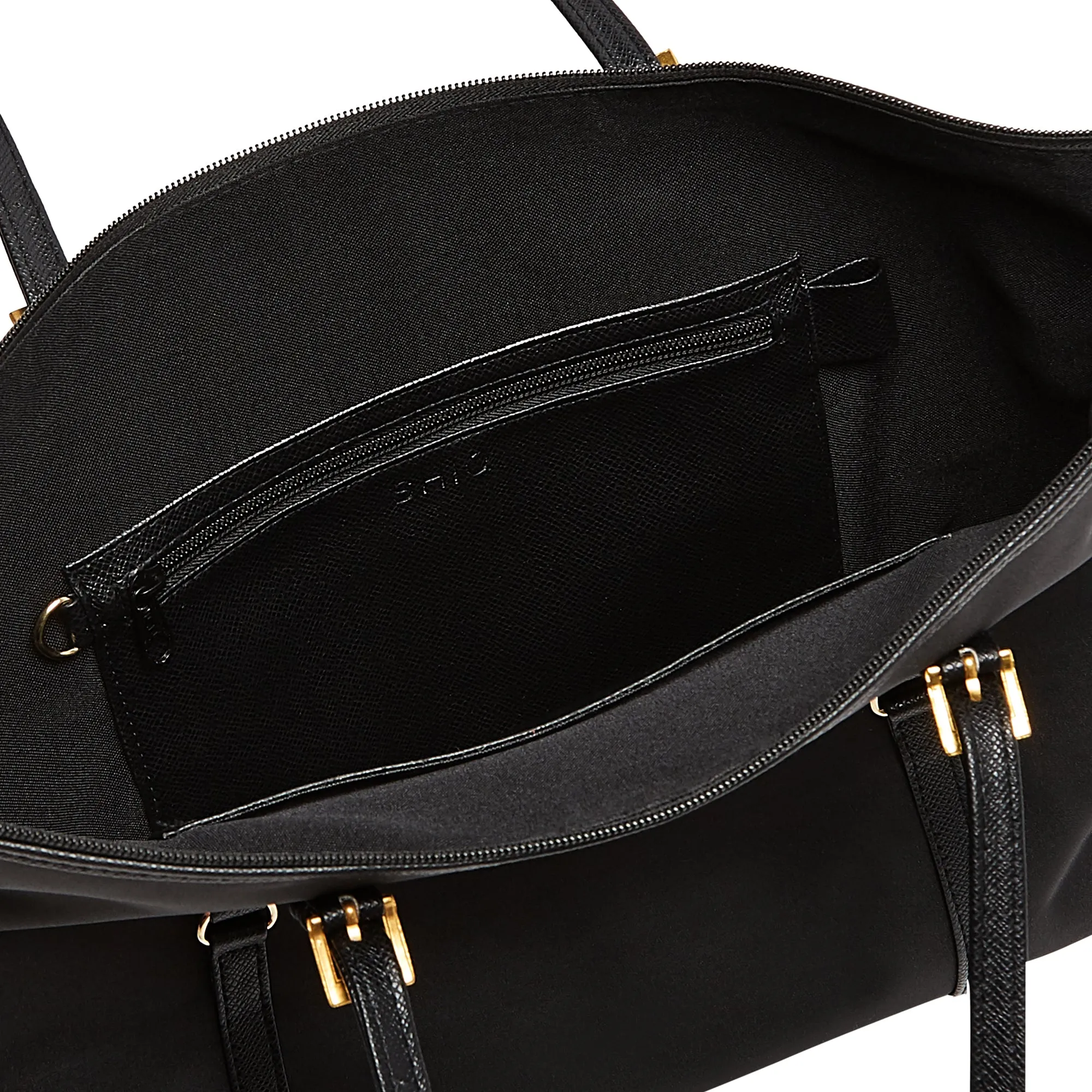 EMMA NYLON SHOULDER BAG BLACK