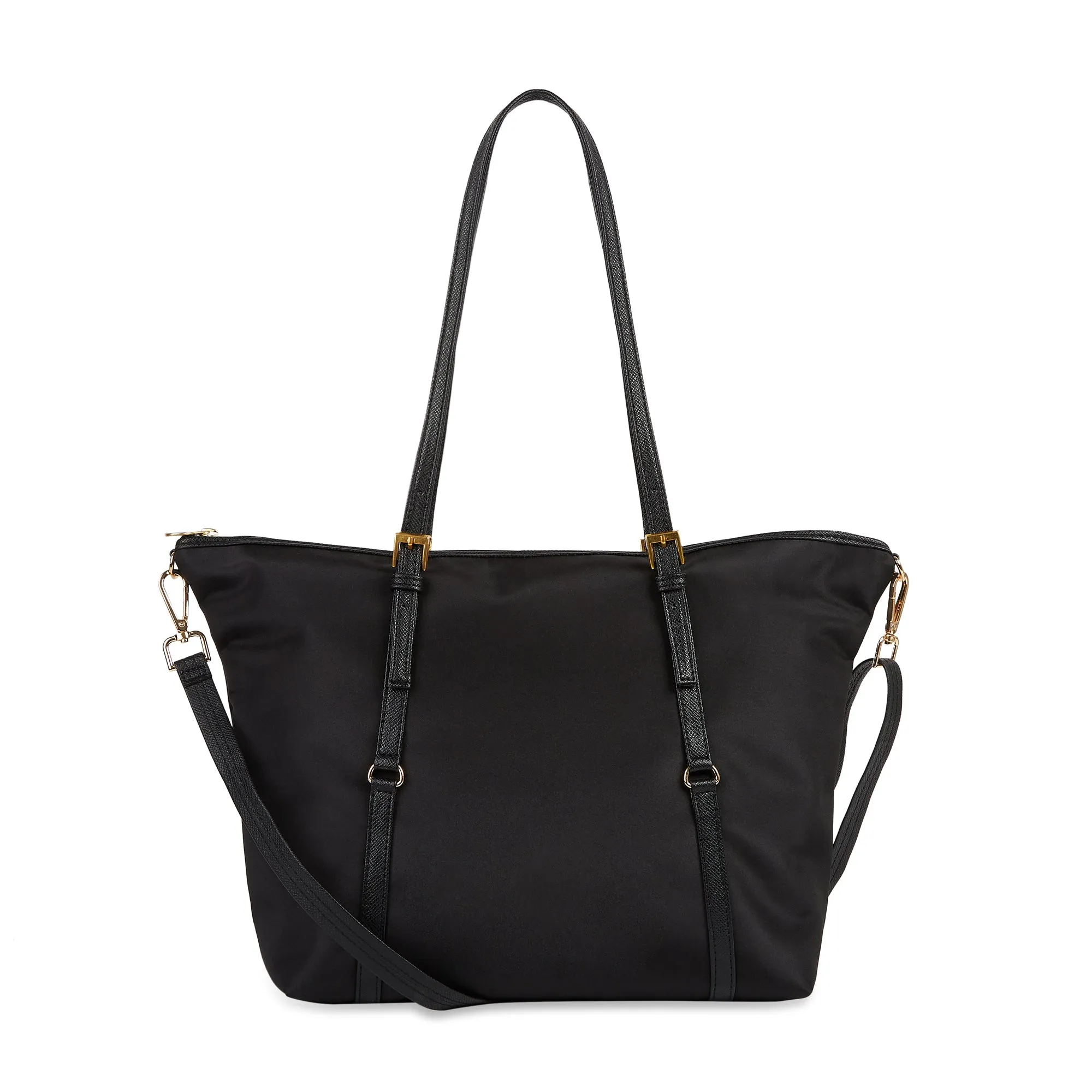 EMMA NYLON SHOULDER BAG BLACK