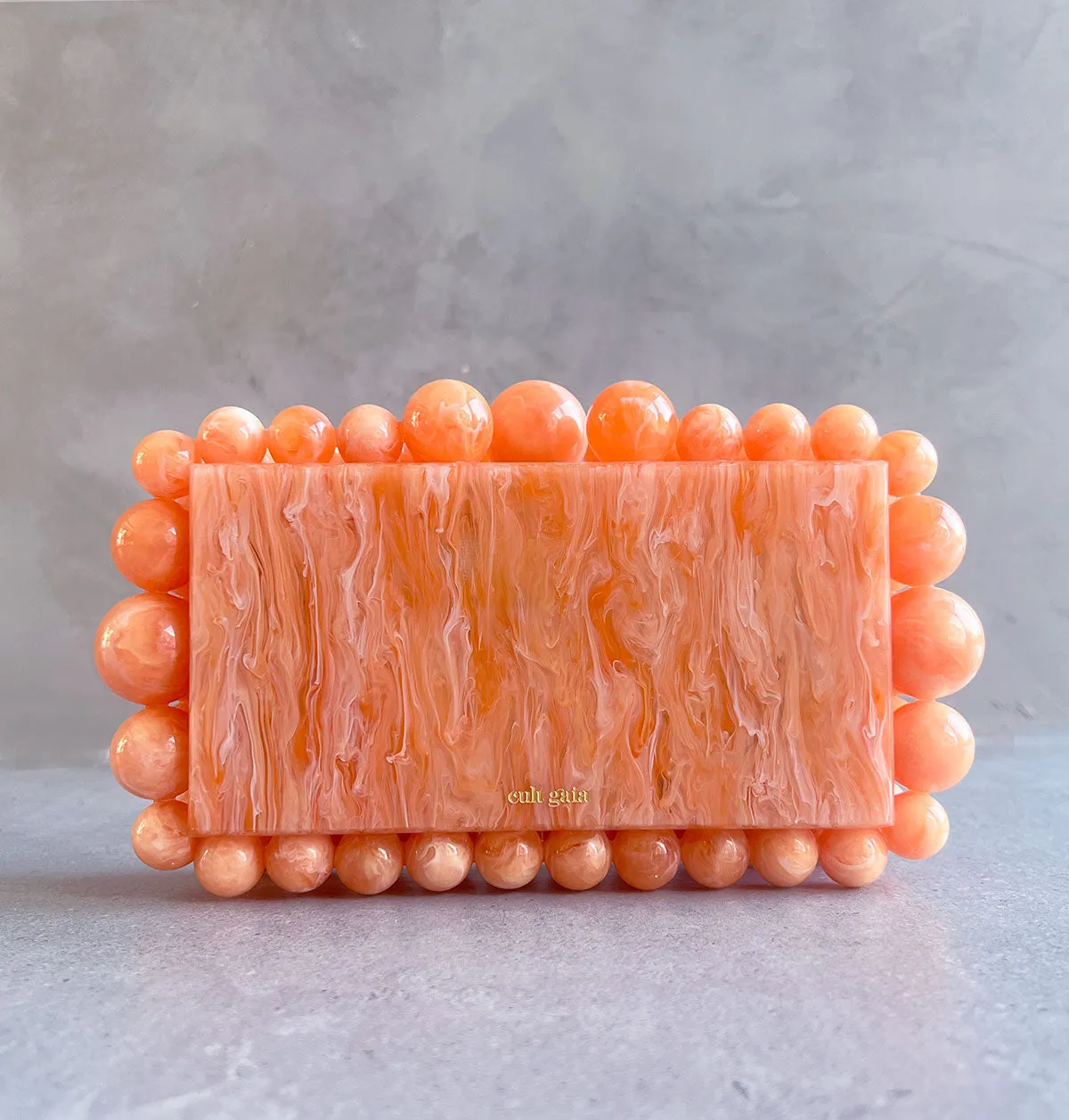 EOS Acrylic Clutch, Papaya