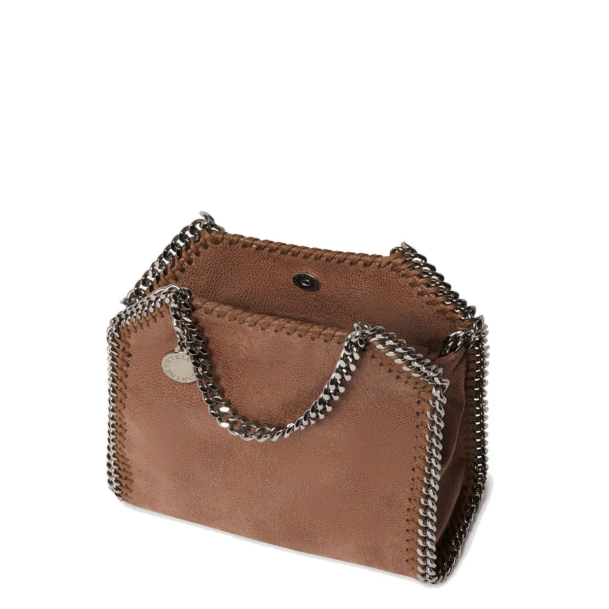 Falabella Mini Tote Bag Eco Deer (S), Dark Taupe