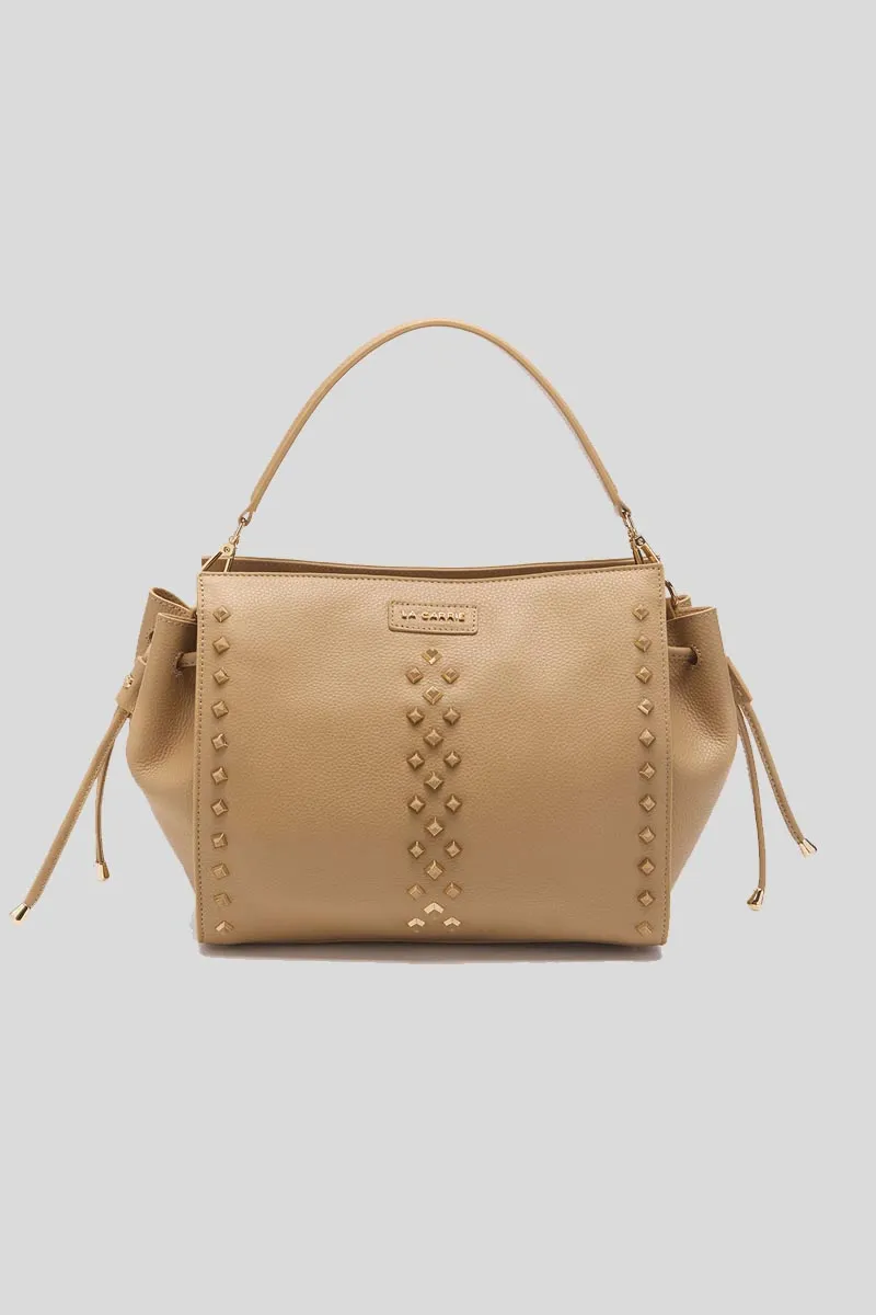 Frivolous M. Telma Shoulder Bag Tumbled Leather - Beige