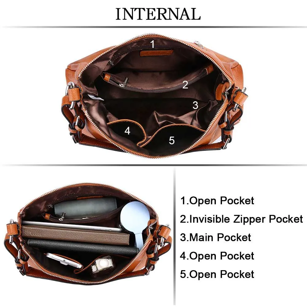 Genuine Leather Hobo Bag