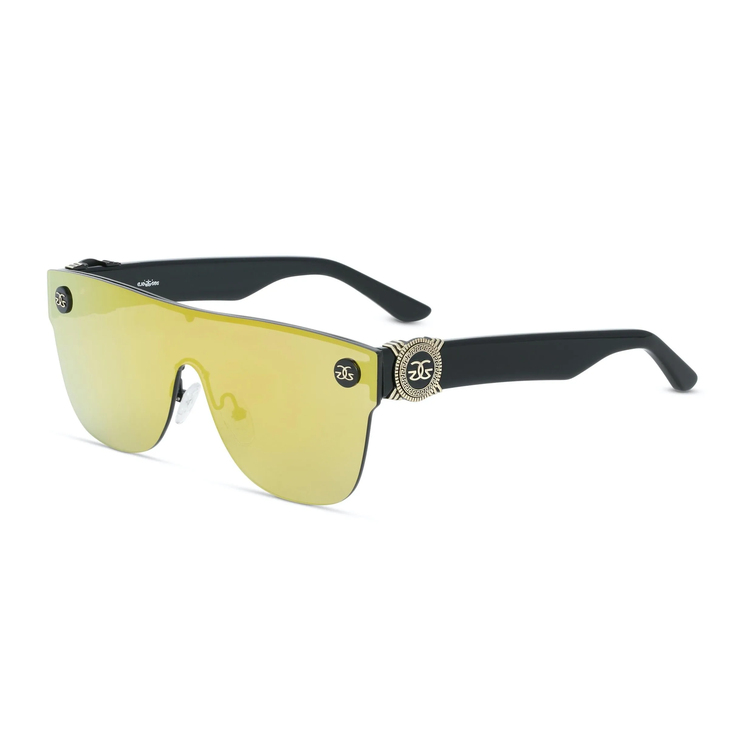 Gold Gods The Cronos Sunglasses - Black w/ Gold Flash Gradient