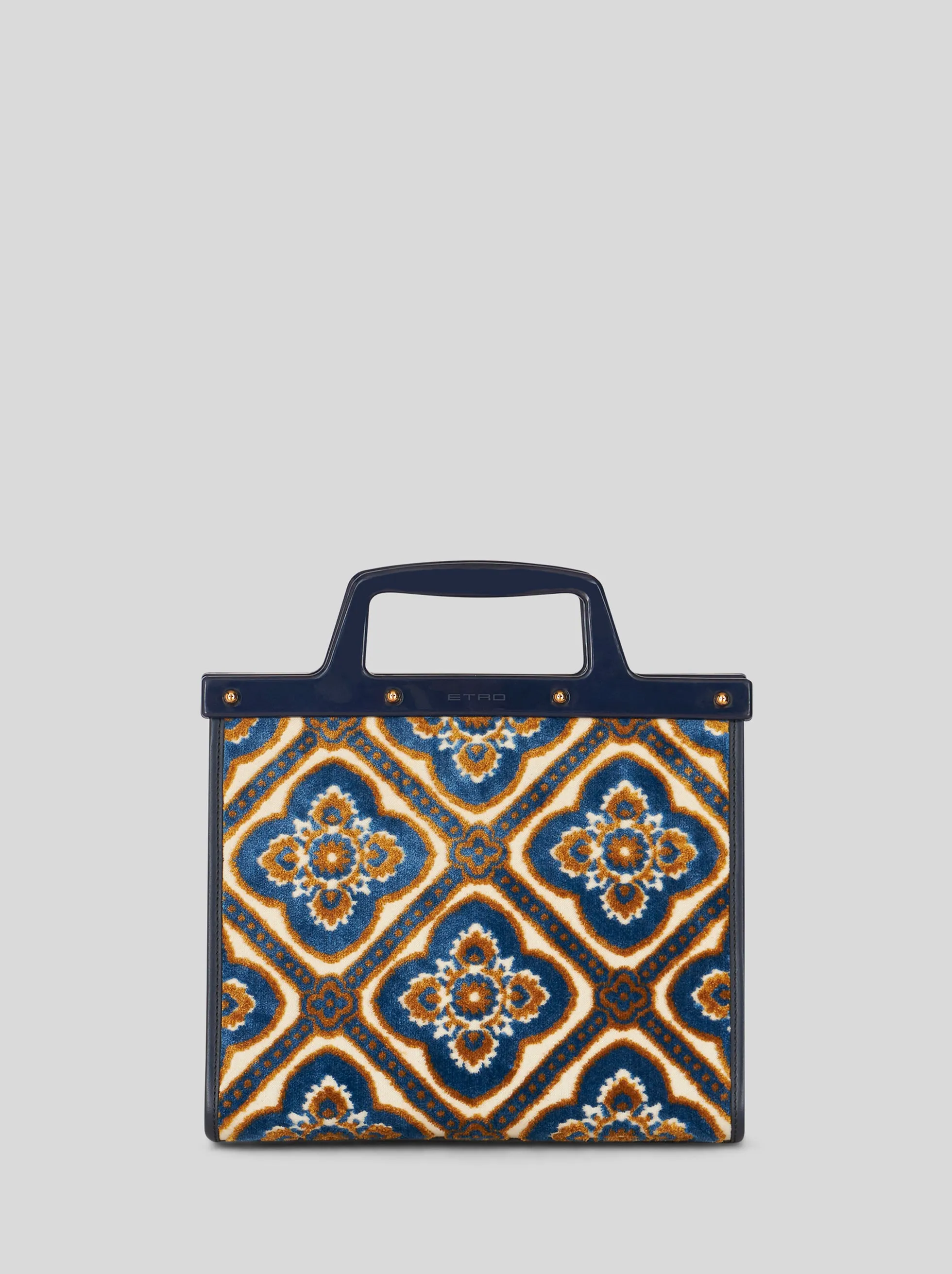 Handbag - Blue/Gold/Cream