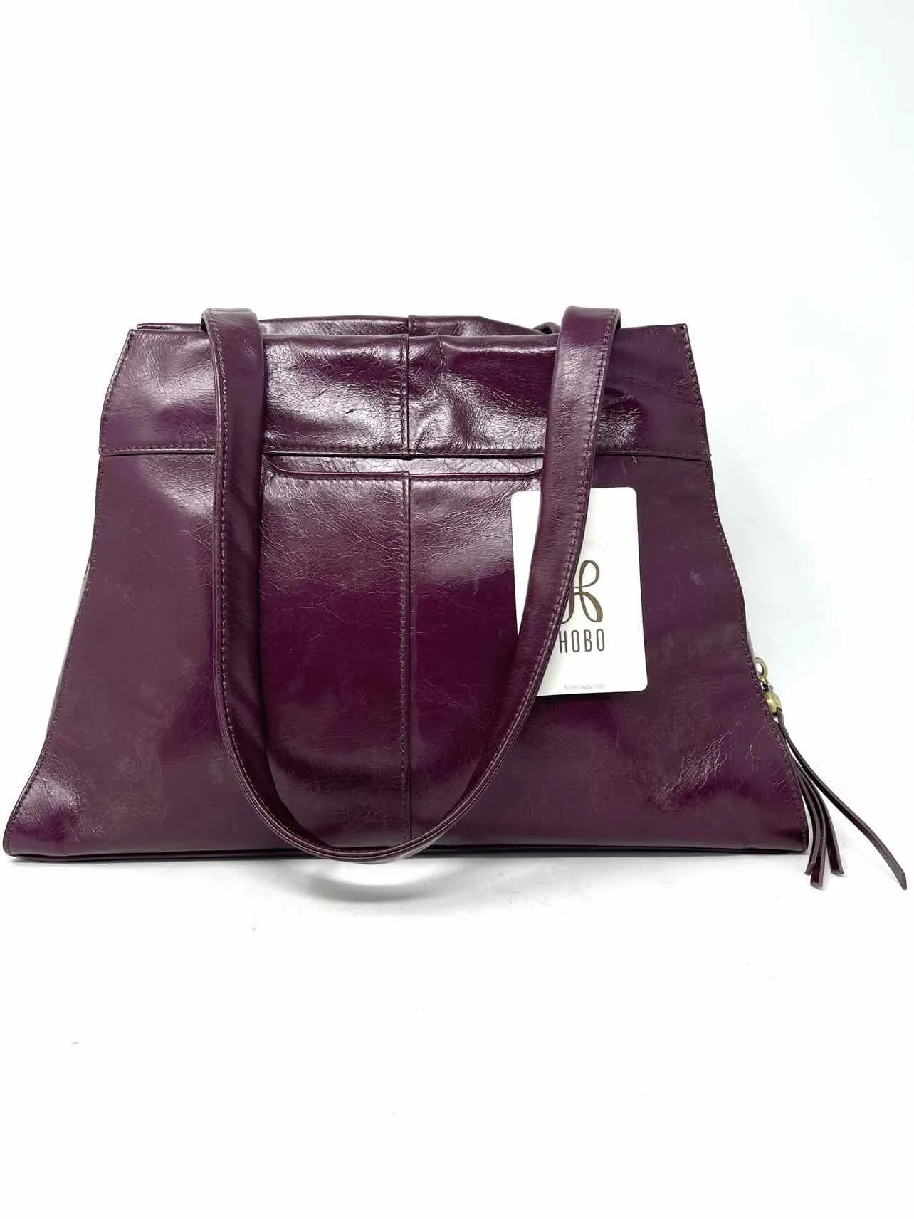 Hobo International Plum Solid Leather NEW Designer Tote