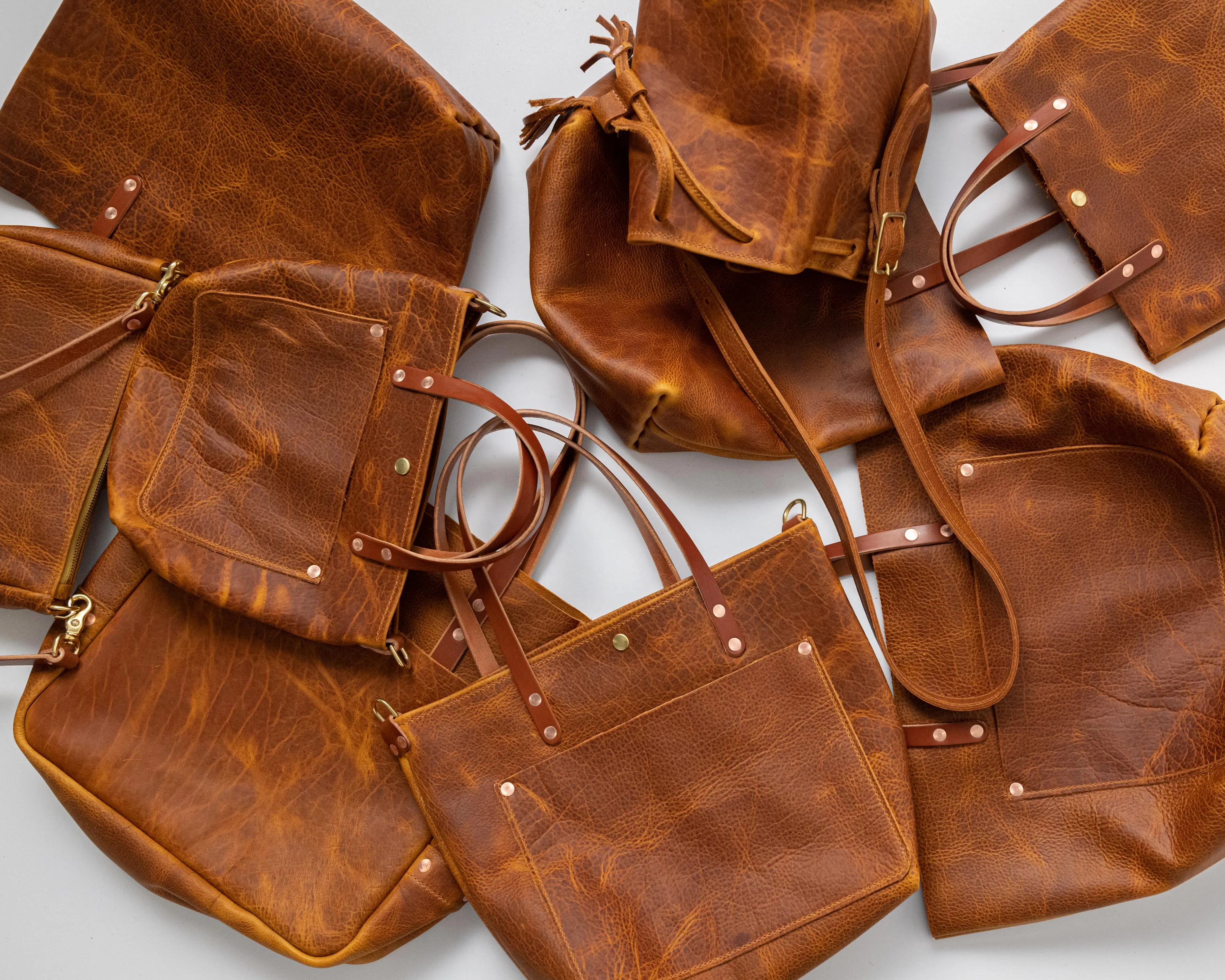 Honey Bison Bucket Bag