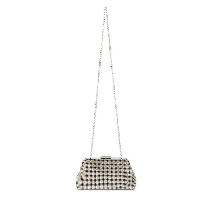 JERRY CRYSTAL VINTAGE CLUTCH - SILVER