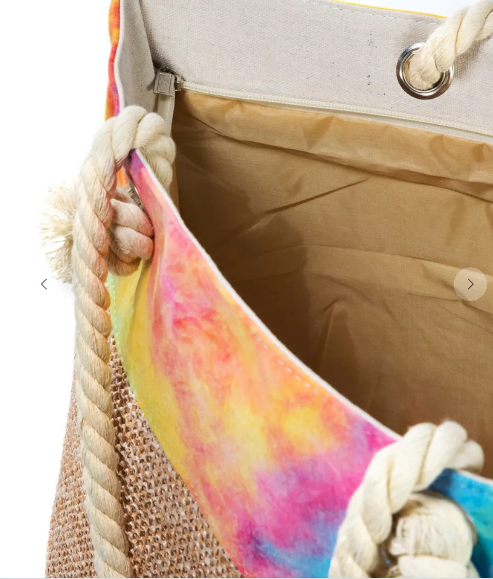 #K228 Woven In Vivid Colors Tote Bag