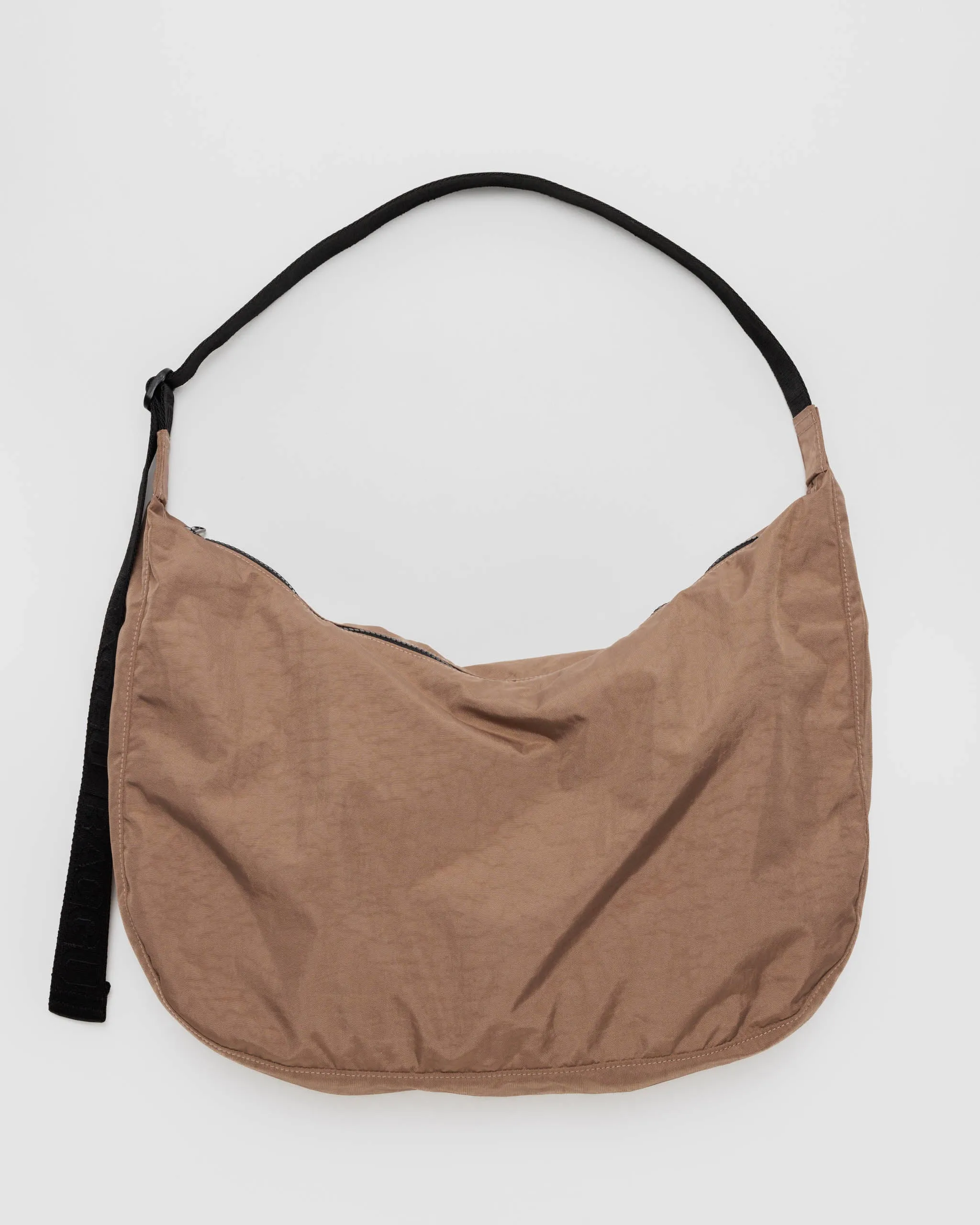 Large Nylon Crescent Bag Cocoa