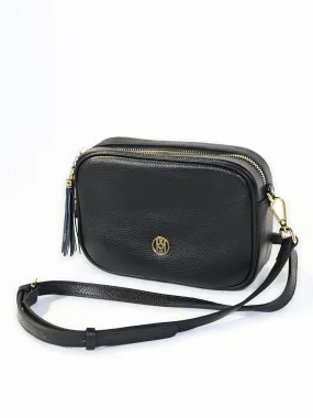 Leather Side Bag Black