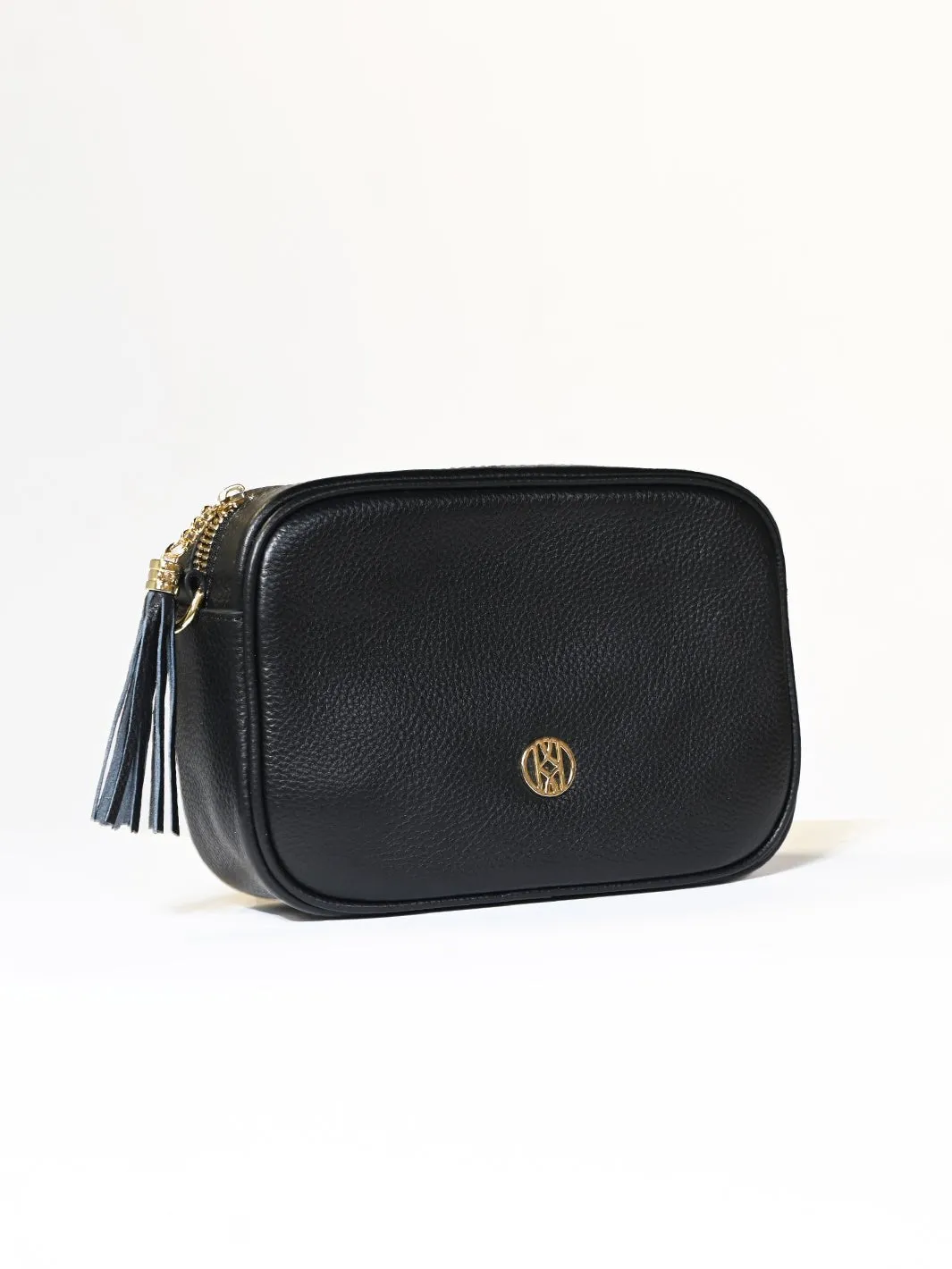 Leather Side Bag Black