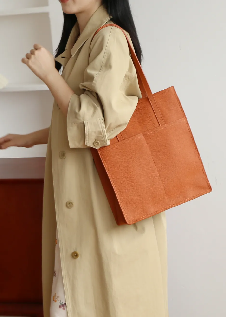 Lidia Genuine Leather Tote Bag