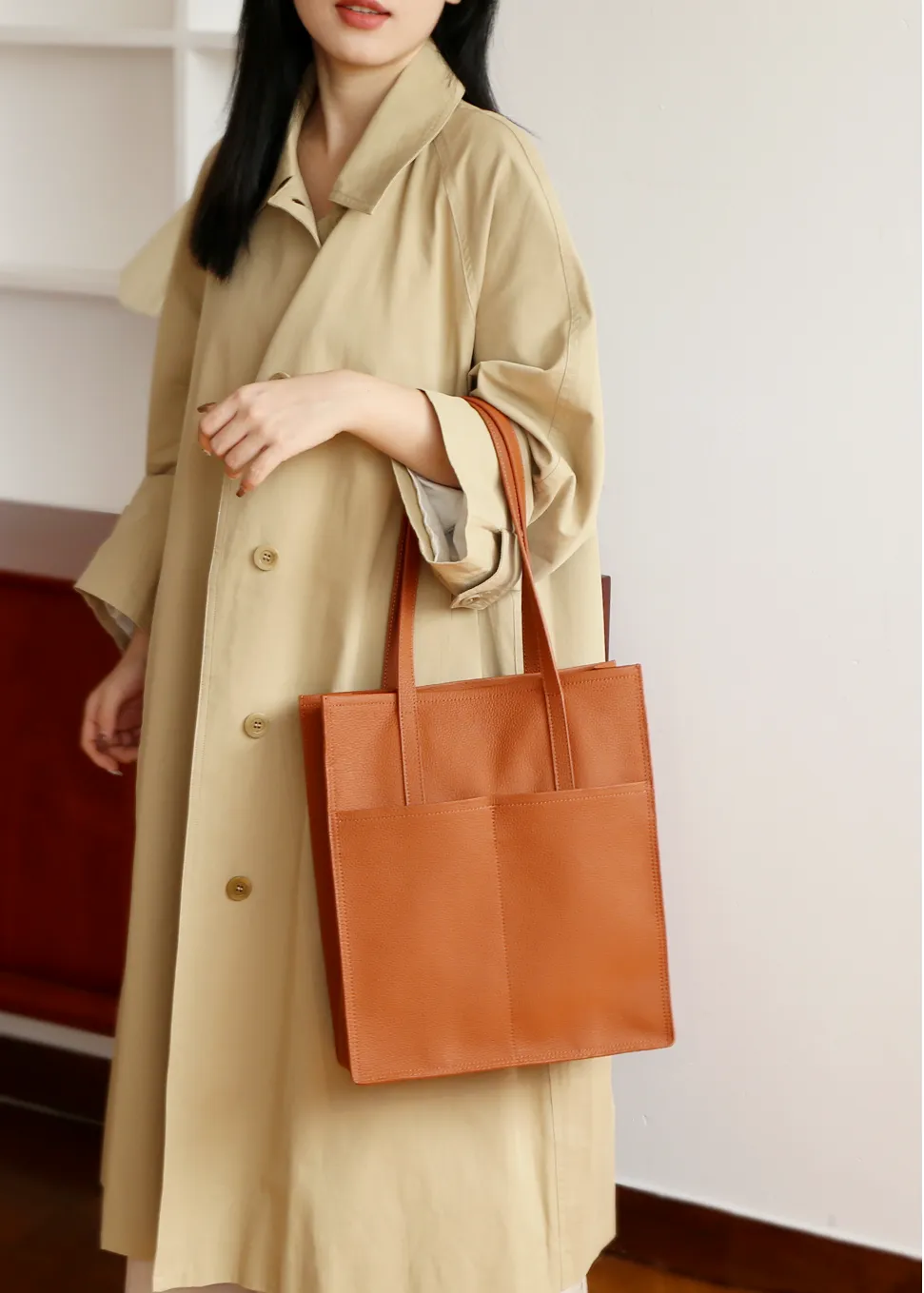 Lidia Genuine Leather Tote Bag