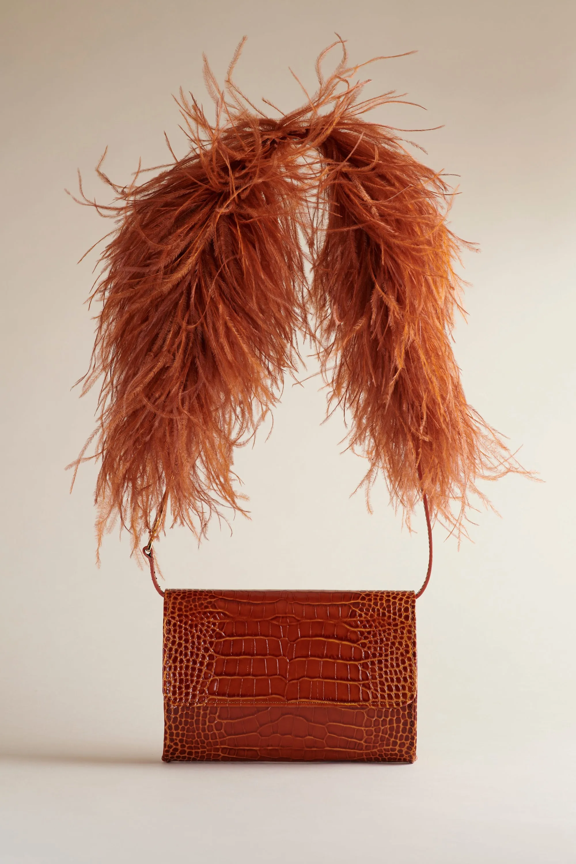 Lijadu Bird Bag in Cognac Croc