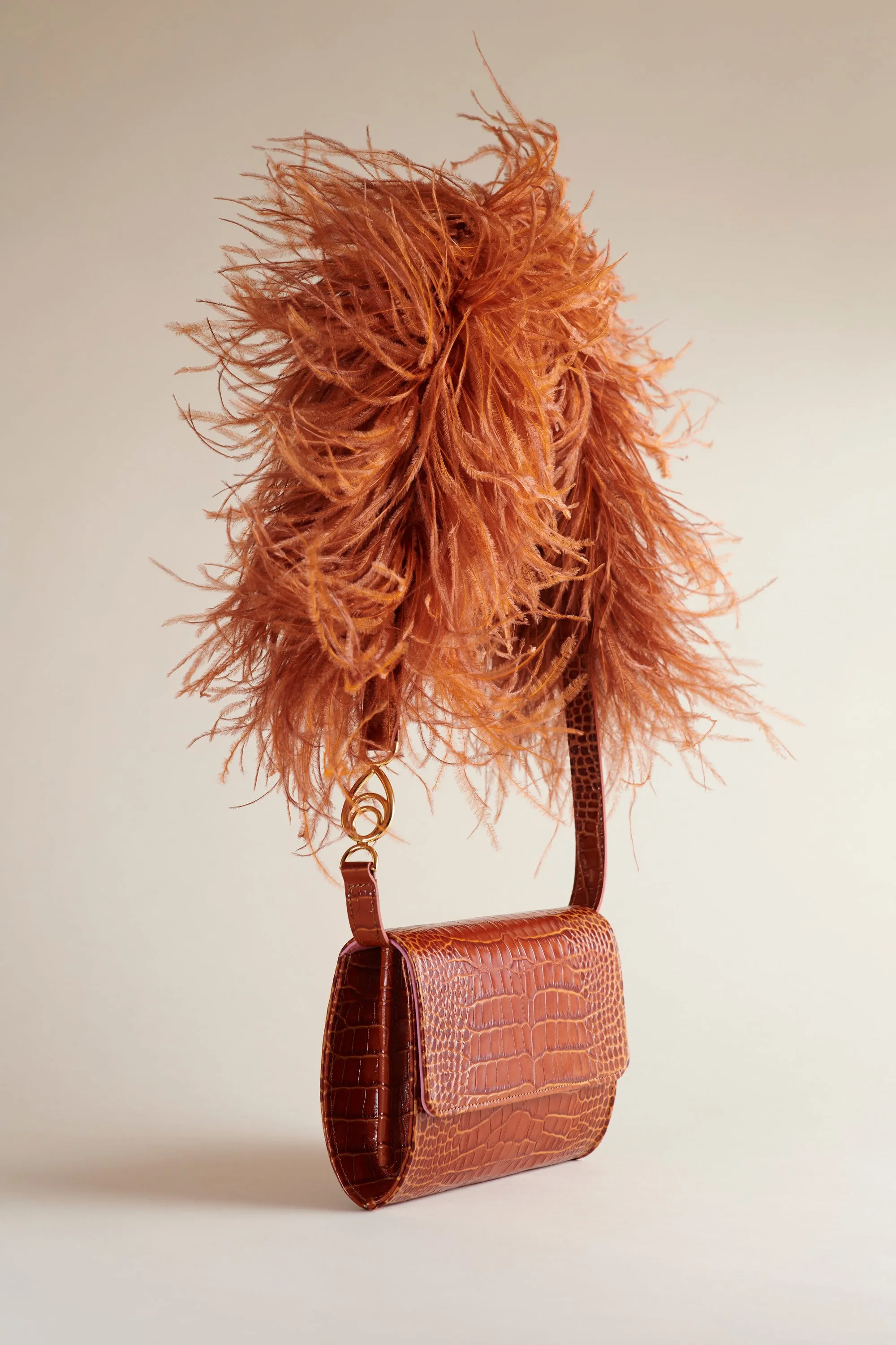 Lijadu Bird Bag in Cognac Croc