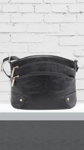 Louise Bag - Black Zip Bag