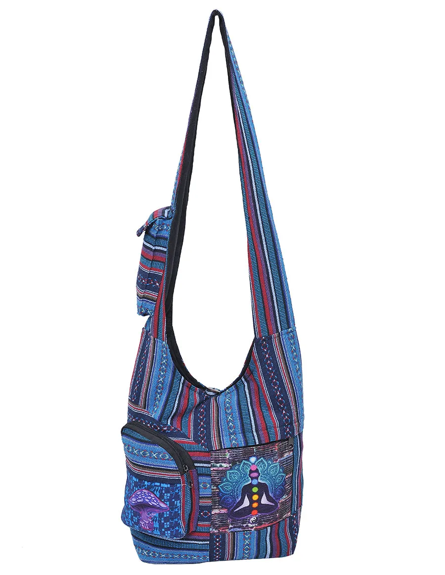 Mandala and Mushroom Printed Hobo Bag