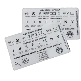 Markings and Signals Decal - Hobo Symbols, Ground to Air Signals, Search and Rescue Markings