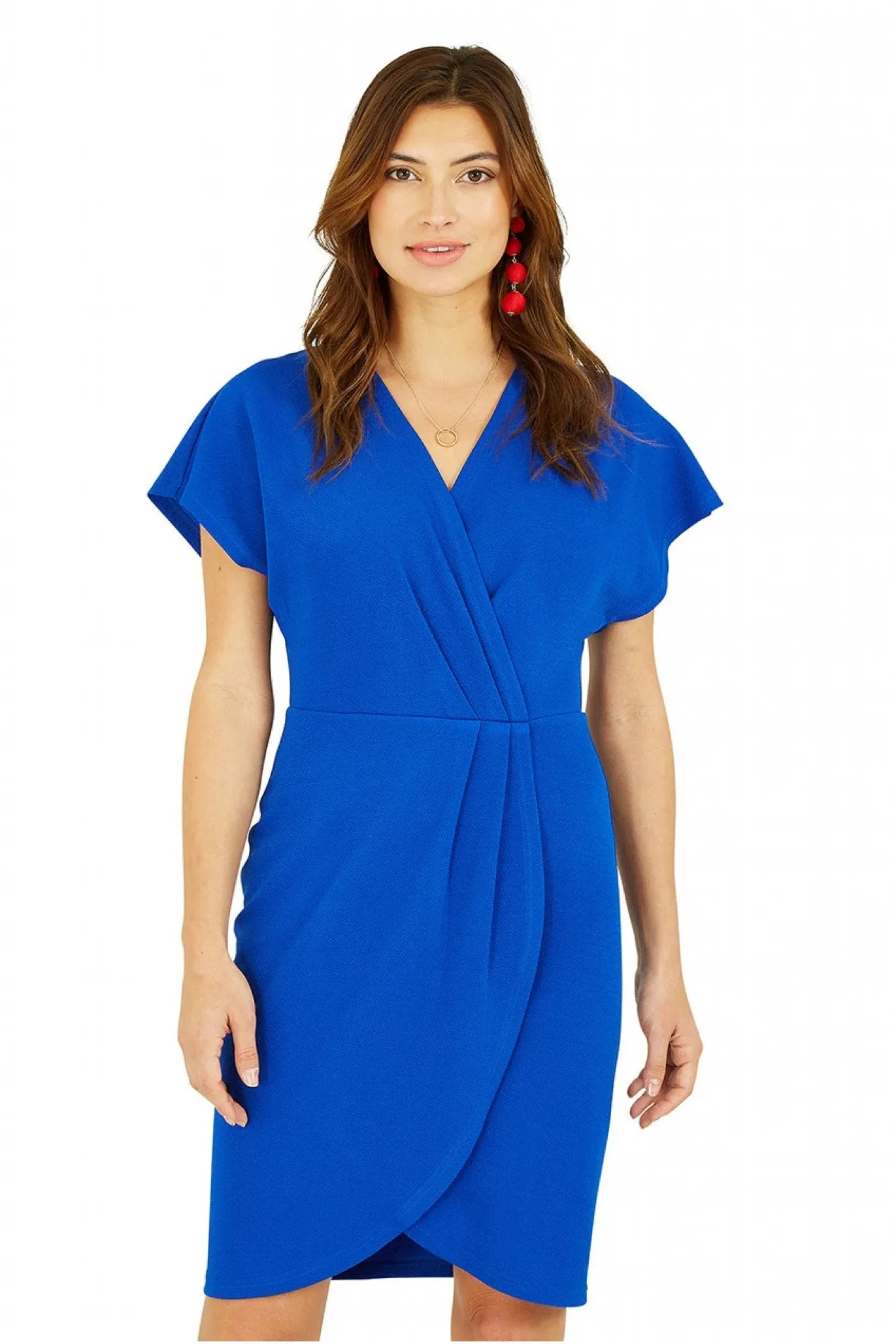 Mela London Blue Wrap Front Dress