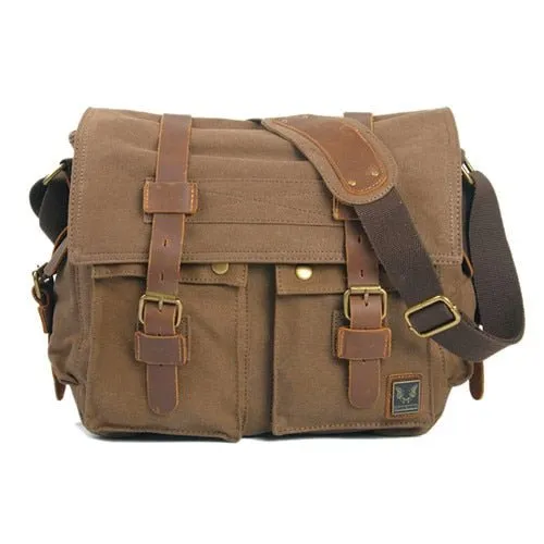 Men Military Army Vintage Crossbody Bag Men's Messenger Shoulder large Bags Casual Teenagers High Quality shoulder bag